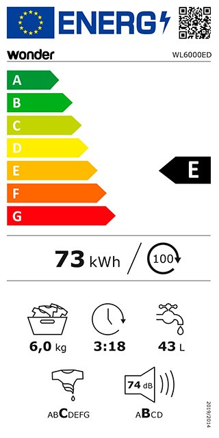 Etiqueta de Eficiencia Energética - WL6000ED