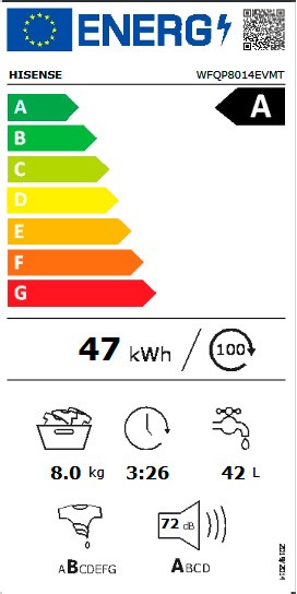 Etiqueta de Eficiencia Energética - WFQP8014EVMT