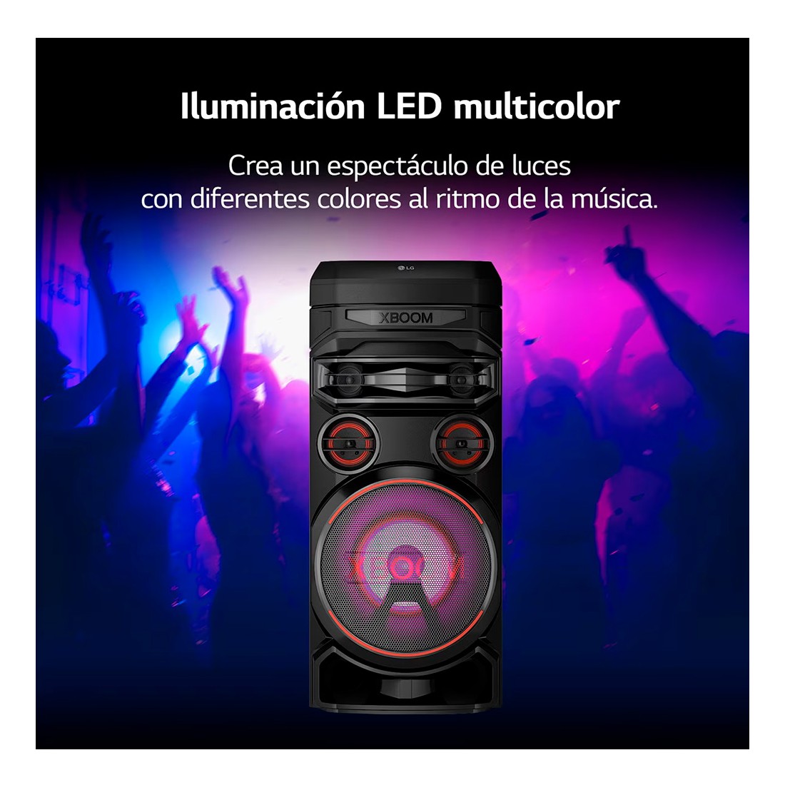 Altavoz - LG RNC7 XBOOM, Bluetooth, 500W, Mesa DJ, Iluminación LED, Negro