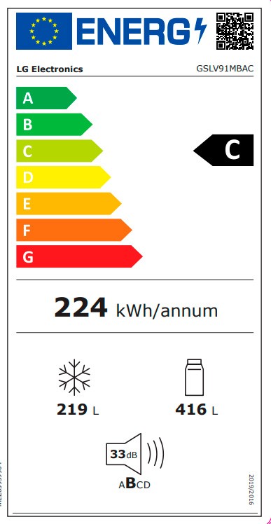 Etiqueta de Eficiencia Energética - GSLV91MBAC