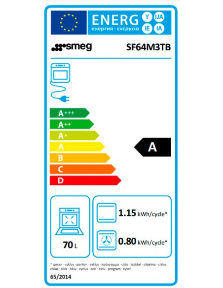 Horno Multifunción - Smeg SF64M3TB ,...