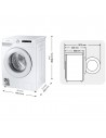 Lavadora Libre Instalación -Samsung WW90T534DTW/S3, 9 kg, 1400 rpm,  EcoBubble, Autodosificación, WiFi, Blanco