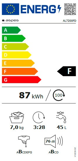 Etiqueta de Eficiencia Energética - AL7200FD
