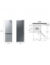 Combi Libre Instalación -  Samsung RB38C600CS9/EF, Acero Inoxidable, 2,03 metros, Wifi,  No-Frost