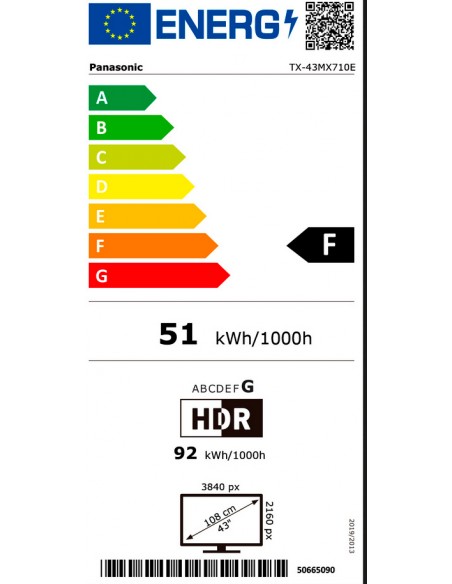 TV LED - Panasonic TX-43MX710, 43...