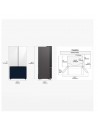 Frigorífico Multidoor - Samsung RF24BB660E2MES, No-Frost, 674 litros, Wi-Fi, Inox/Negro