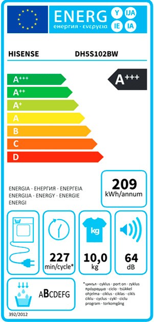 Etiqueta de Eficiencia Energética - DH5S102BW