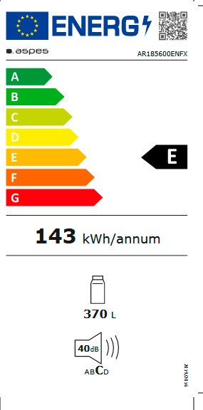 Etiqueta de Eficiencia Energética - AR185600ENFX