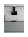 Campana Decorativa - Whirlpool AKR62FLT, 60cm, 65 dB, Cristal Negro