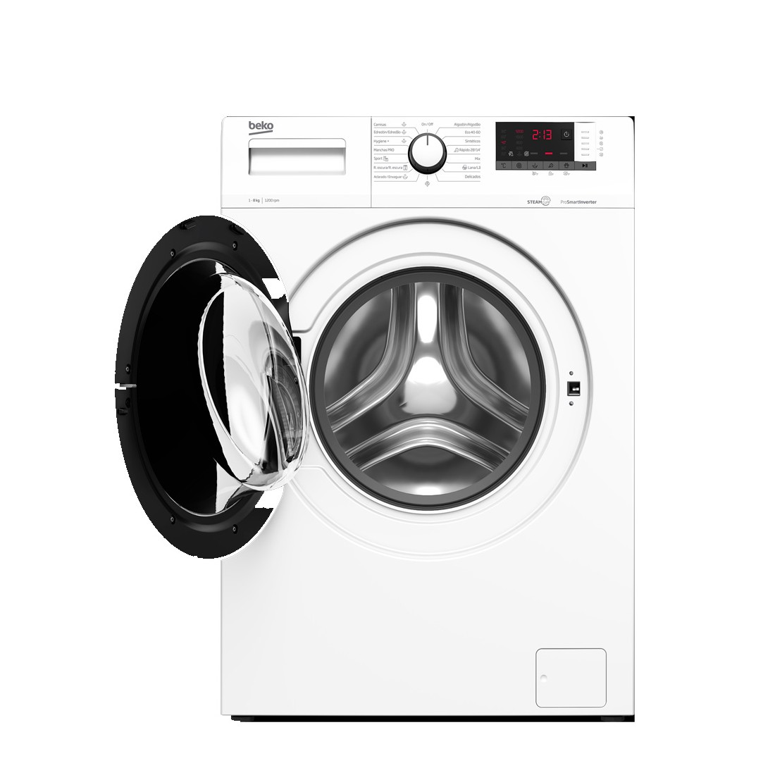 Lavadora Libre Instalación - Beko WRA 8615 XW, 8 kg, 1200 rpm, Blanco, Vapor