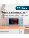 Microondas Libre Instalación - Cecotec ProClean 3110 Retro, 700 W, 20 litros, Grill, Azul