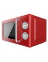 Microondas Libre Instalación - Cecotec ProClean 3110 Retro, 700 W, 20 litros, Grill, Rojo