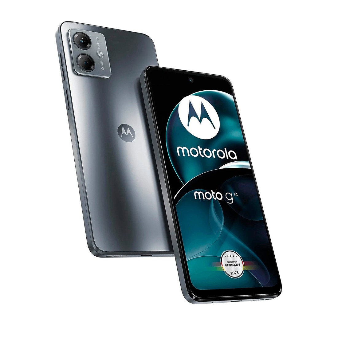 Smartphone Motorola Moto G14, 4+128GB, 6,5", FullHD+, UNISOC T616, 5000mAh, Android 13, Steel Grey
