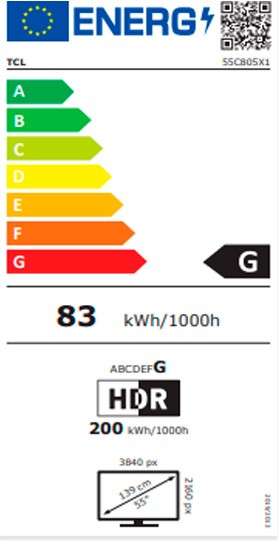Etiqueta de Eficiencia Energética - 55C805