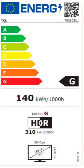 Etiqueta de Eficiencia Energética - 75C805