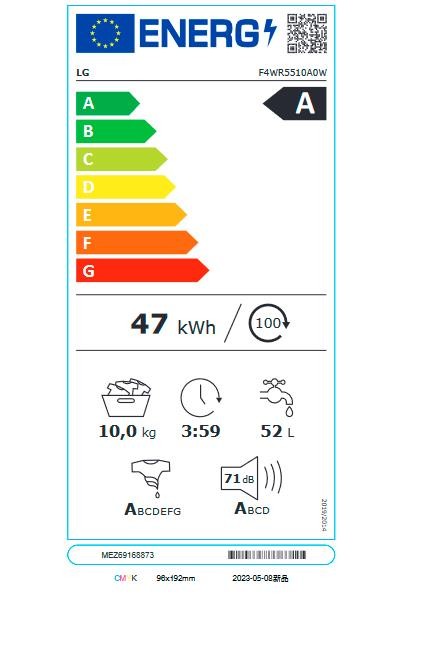 Etiqueta de Eficiencia Energética - F4WR5510A0W