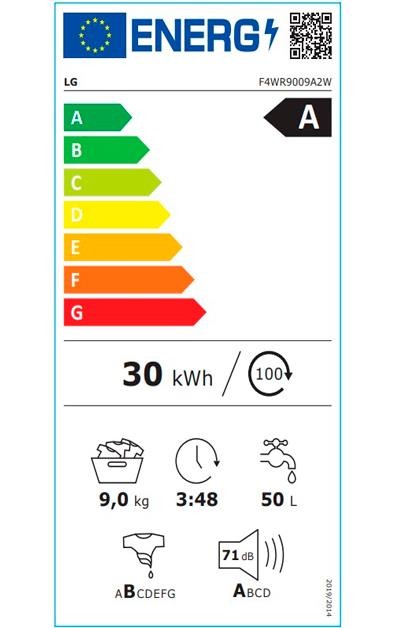 Etiqueta de Eficiencia Energética - F4WR9009A2W