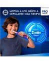Cepillo de Dientes Eléctrico - Oral-B Pro Serie 1 Junior + 1 Recambio, Morado