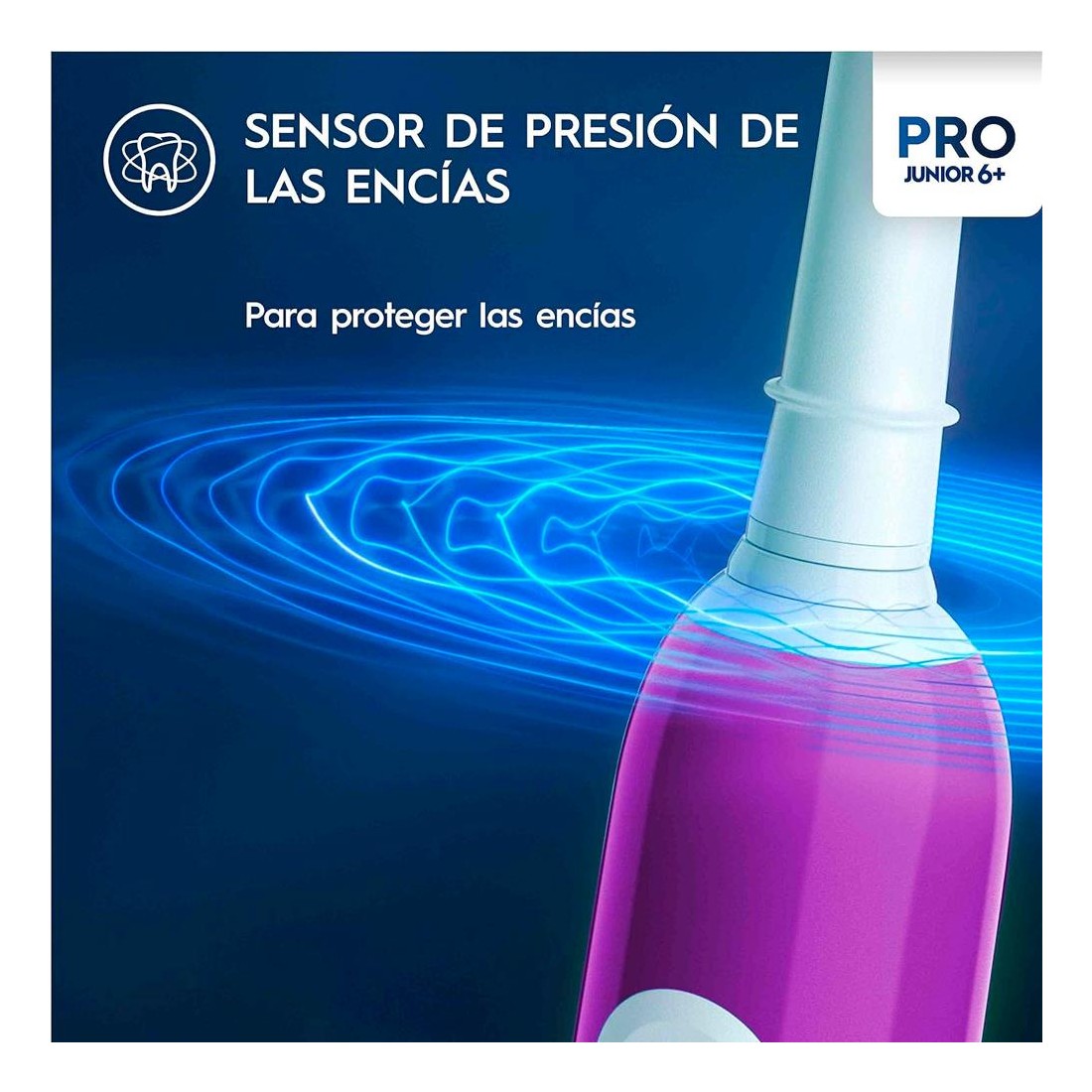 Cepillo de Dientes Eléctrico - Oral-B Pro Serie 1 Junior + 1 Recambio,  Morado