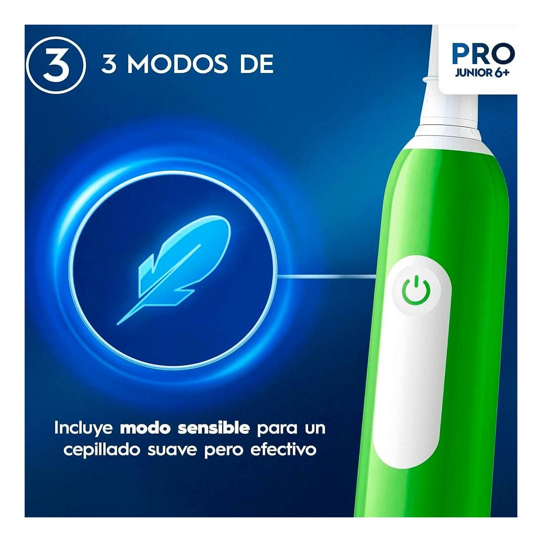 Cepillo de Dientes Eléctrico - Oral-B Pro Serie 1 Junior + 1 Recambio,  Morado