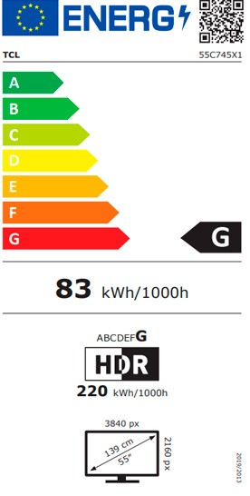Etiqueta de Eficiencia Energética - 55C745