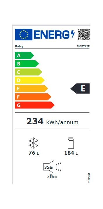 Etiqueta de Eficiencia Energética - 3KIE712F