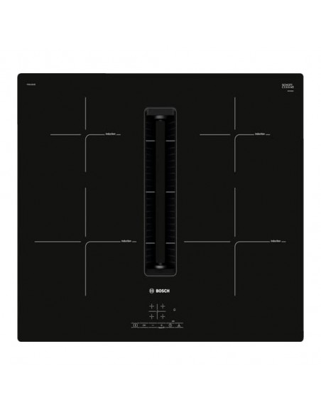 Placa Inducción con extracción - Bosch PIE611B15E , Eficiencia B, 4 Zonas,  60 cm, Negro