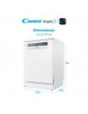 Lavavajillas Libre Instalación -  Candy  CF 5C7F1W, 15 servicios, 47 dB, 60 cm, Blanco