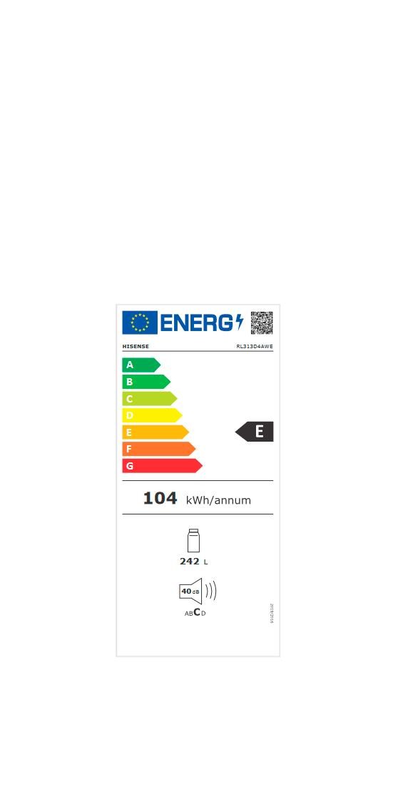 Etiqueta de Eficiencia Energética - RL313D4AWE