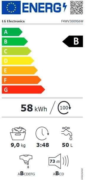 Etiqueta de Eficiencia Energética - F4WV3009S6W