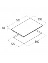 Placa Modular Inducción - Cata IB 302 WH , 2 zonas, Blanco