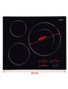Placa Inducción - Cata INSB 6032 BK, 3 zonas, 63  cm, Negro