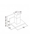 Campana Decorativa - Cata GLADIUS Pro Silence 900 XGBK, 90cm, 865 m3/h, 56  dB, Inox