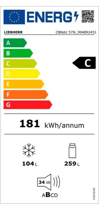 Etiqueta de Eficiencia Energética - CBNstc 579i