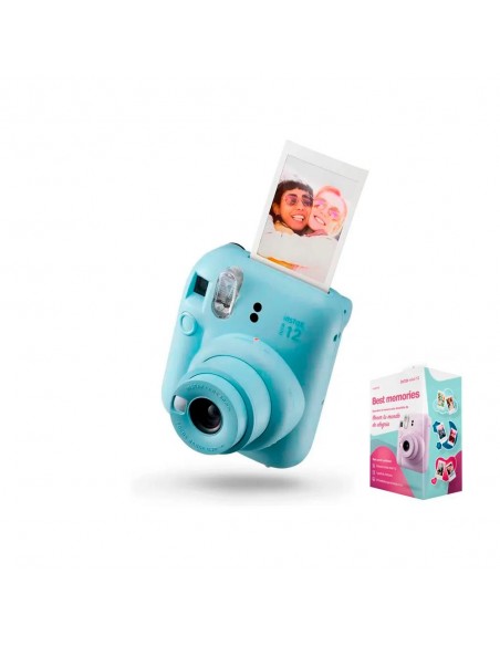 Kit Cámara Instantánea - Fujifilm Best Memories Instax Mini 12 Clay, Azul
