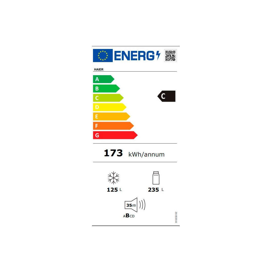 Frigorífico Combi Haier HTW5618CNMG 3D, 2 puertas, No Frost, Clase C, 595x667x1850, Combis