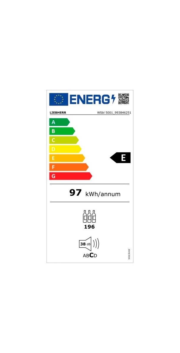 Etiqueta de Eficiencia Energética - WSbl 5001