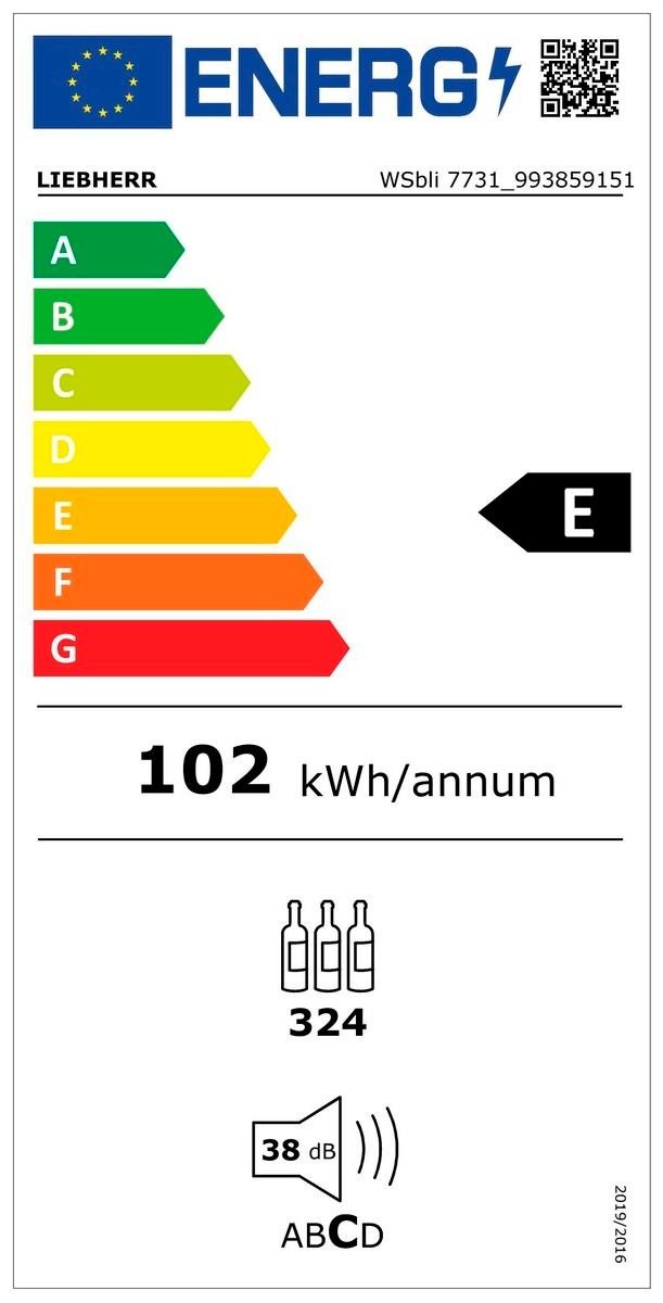 Etiqueta de Eficiencia Energética - WSbli 7731