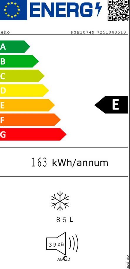 Etiqueta de Eficiencia Energética - FNE1074N