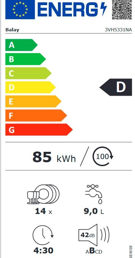 Etiqueta de Eficiencia Energética - 3VH5331NA