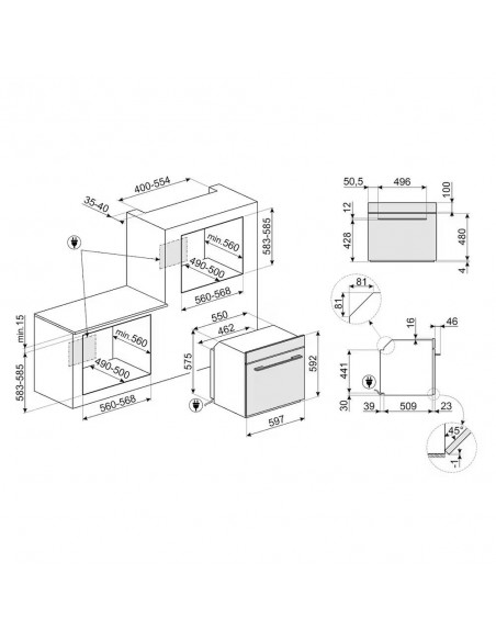 Horno Multifunción -  Smeg SF6100VB3,...