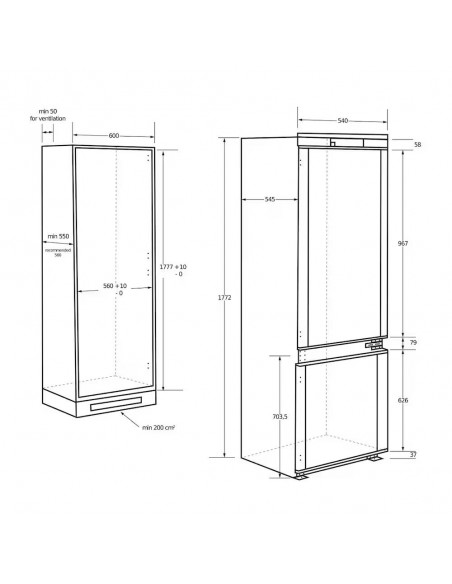 Combi Integrable - Haier HBW5518D,...