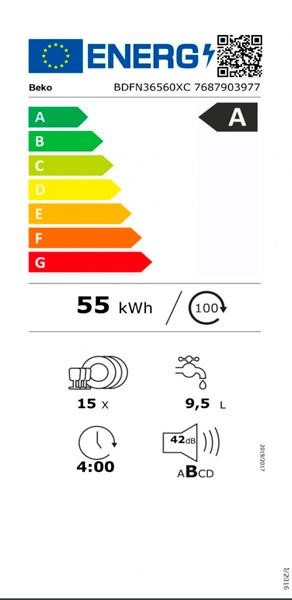 Etiqueta de Eficiencia Energética - BDFN36560XC