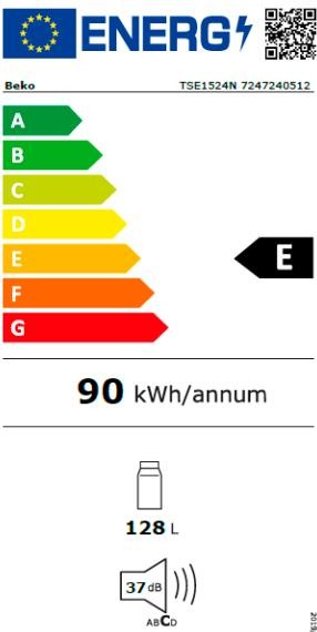 Etiqueta de Eficiencia Energética - TSE1524N