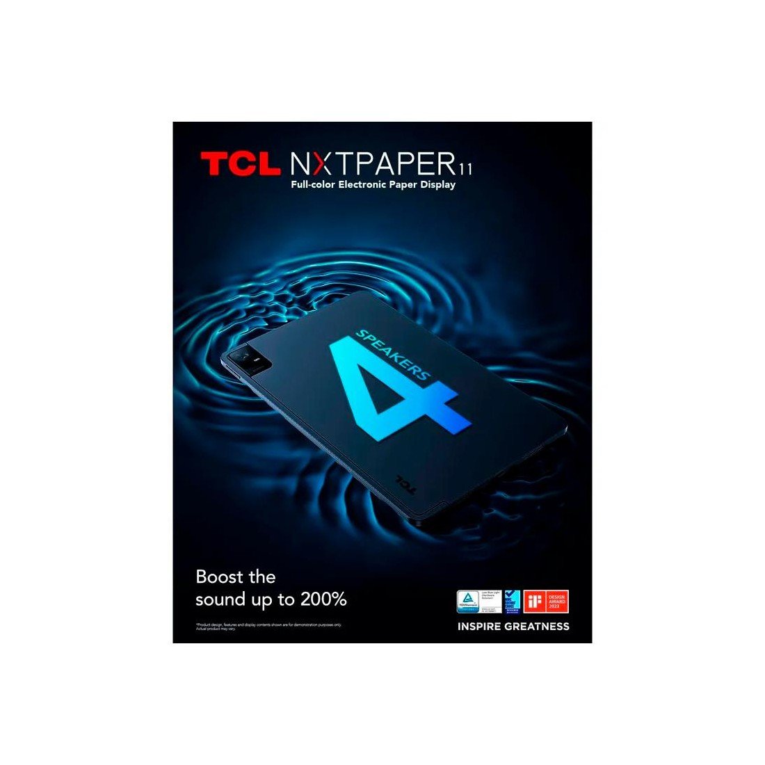TCL NXTPAPER 11 WiFi, Tablet de 10.95 2K, Octa-Core, 4GB de RAM