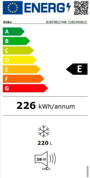 Etiqueta de Eficiencia Energética - B3RFNE274W