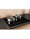Placa Inducción - Whirlpool WF S5060 CPBF, 4 zonas de cocción, Función Flex, Control Deslizante, Negro