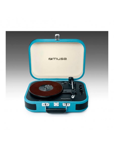 Tocadiscos - Muse MT-201 BTG, Azul...