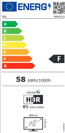 Etiqueta de Eficiencia Energética - 50P631