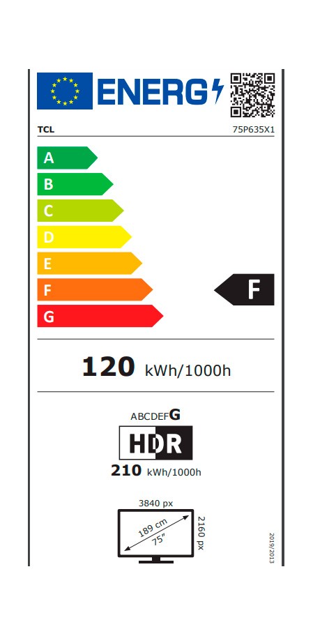 Etiqueta de Eficiencia Energética - 75P631